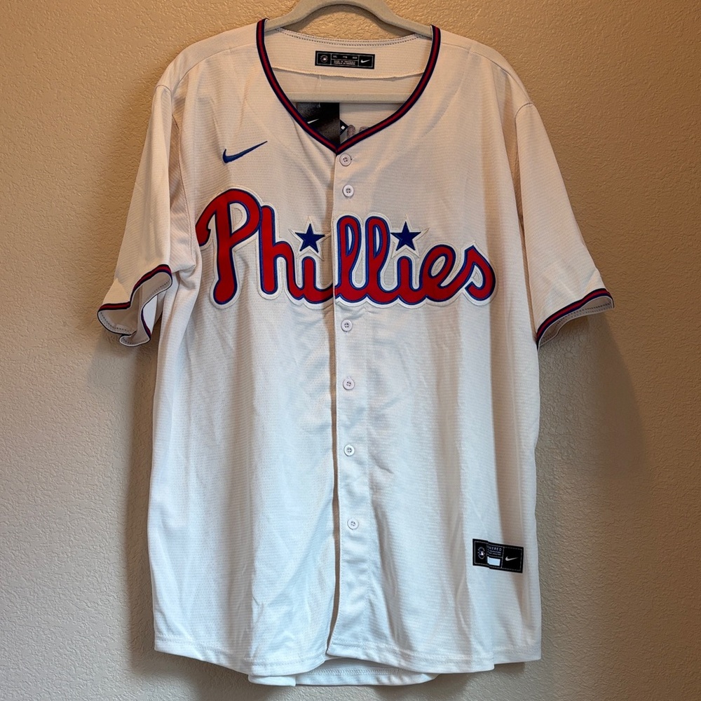 Castellanos Nike White and Red Phillies Jersey